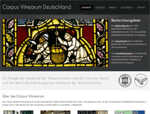Tablet Screenshot of corpusvitrearum.de